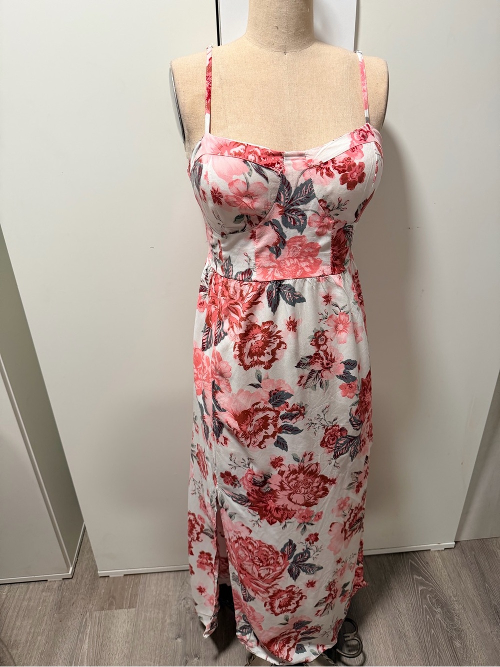 Fashion Nova Pink Floral Smocked Top